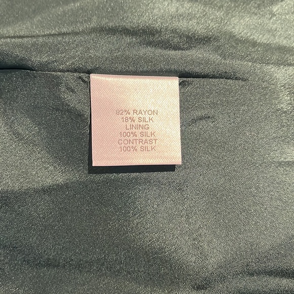 Michelle Mason Silk & Velvet Green Black Zebra Print Dress, Mob Wife Aesthetic - Picture 15 of 16